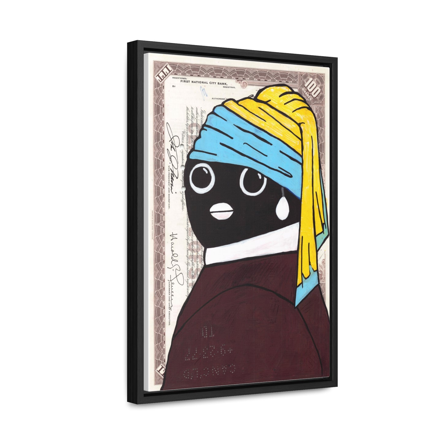 Penguino with a Pearl Earring (Open Edition Print on Canvas)