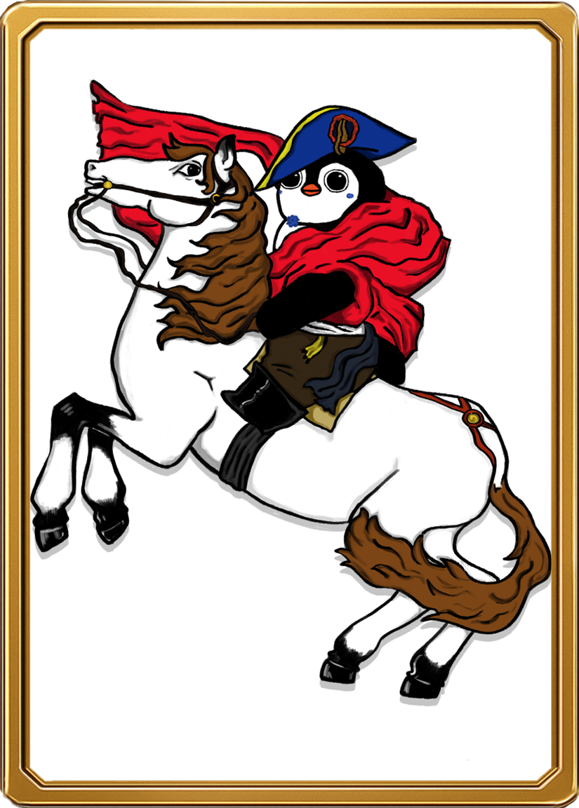 Penguino Napoleon Art Card