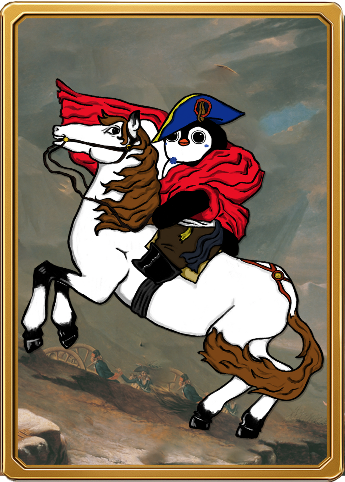 Penguino Napoleon Art Card